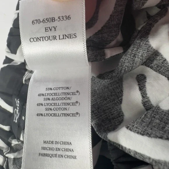 Rails Evy Top Black/White Contour Lines Small Elegant Animal Print MSRP $158 - Picture 7 of 7